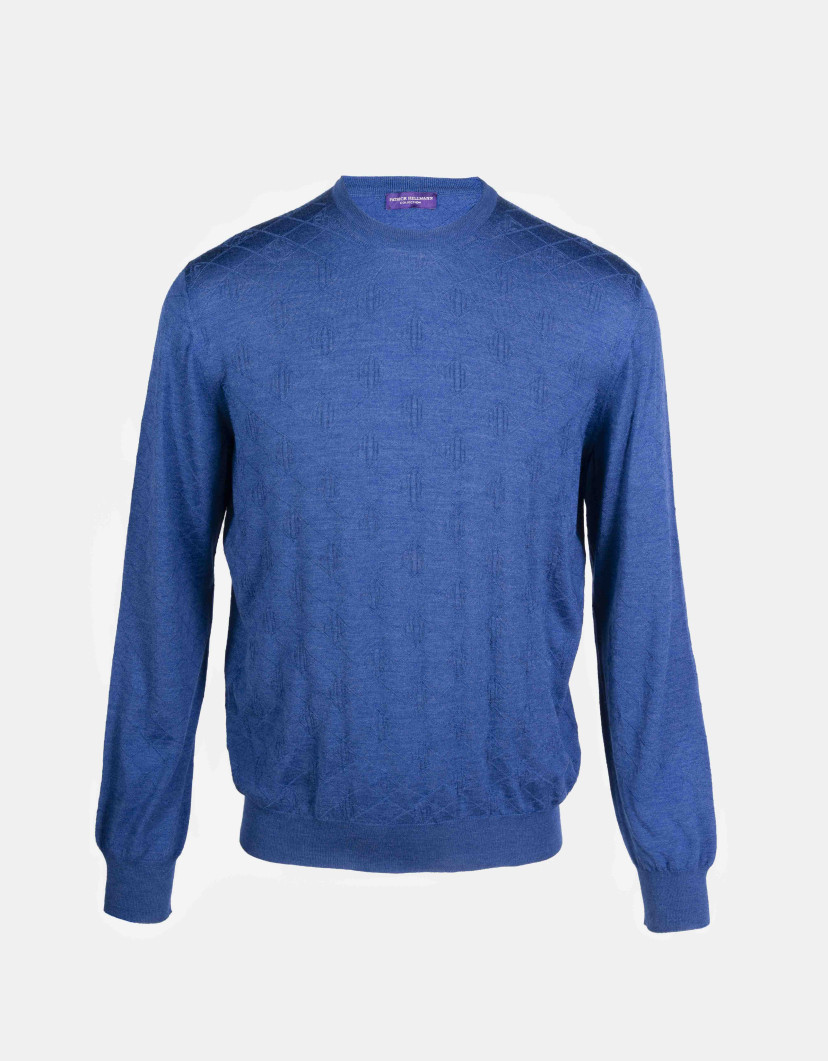 Patrick Hellmann Collection Blue Pullover Round-Neck image